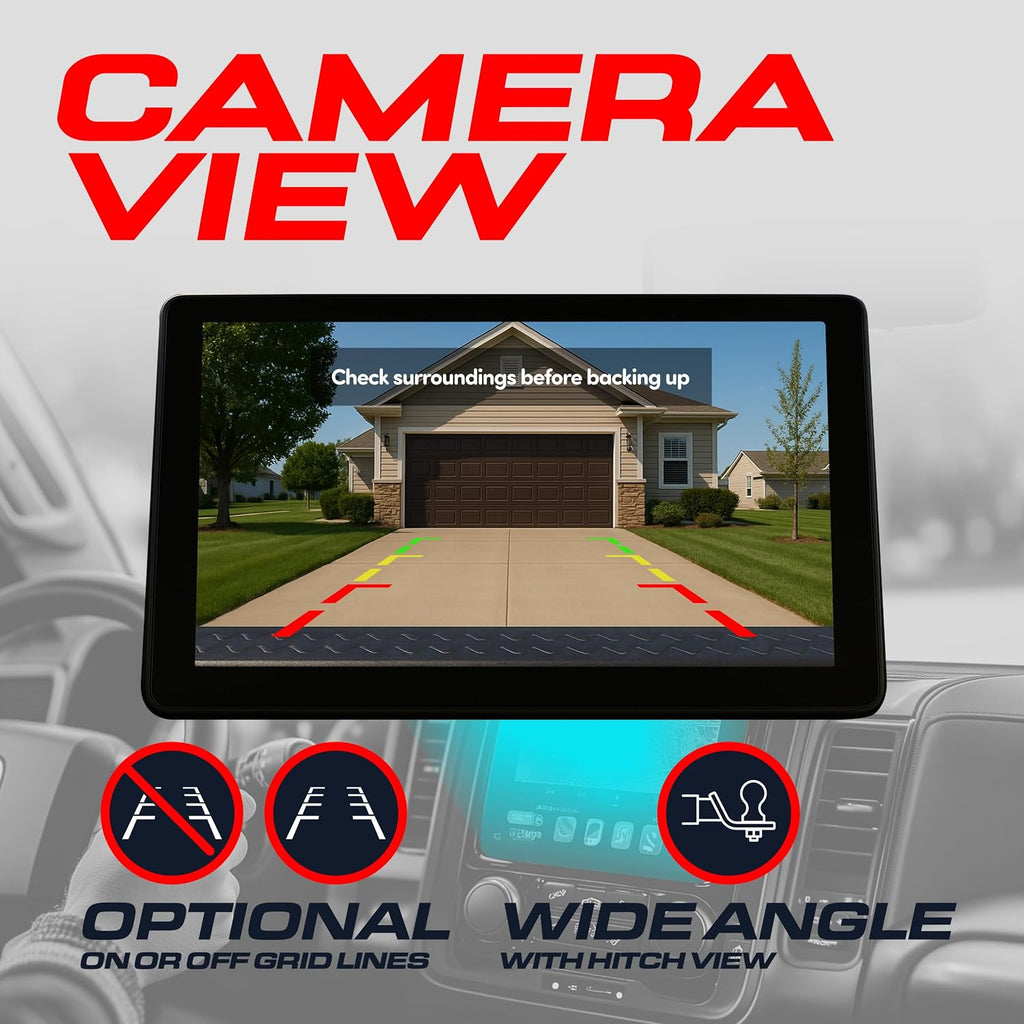 Master Tailgaters Black Metal Tailgate Handle with Backup Camera Replacement for Toyota Tundra (2000-2006) | IP68 Waterproof | Parking Grid Lines Available | Easy to Install
