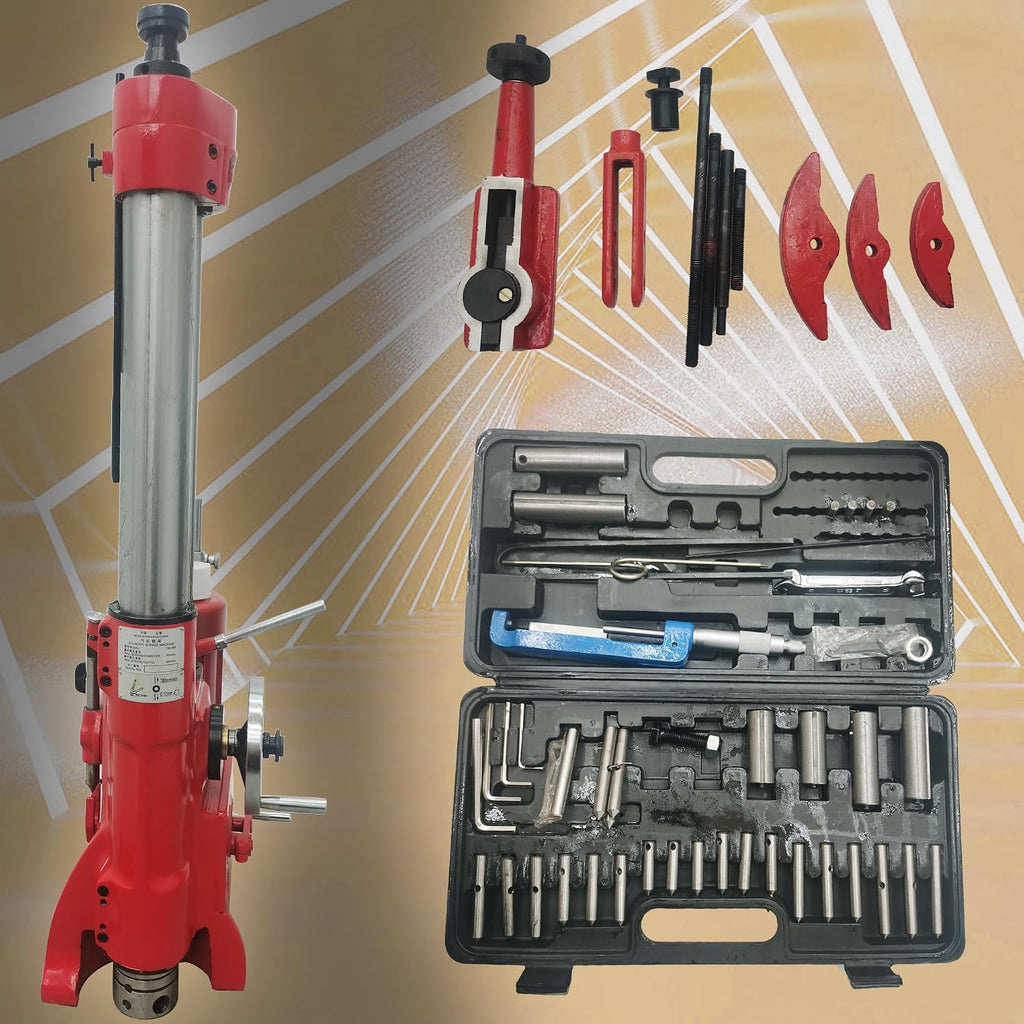 Cylinder Boring Machine Vertical Mechanical Car Repair Equipment Engine Cylinder Boring Device with Boring Range 3.15-6.5'' Max Boring Depth 15.75'' for Auto Engine Cylinder Repair 220V