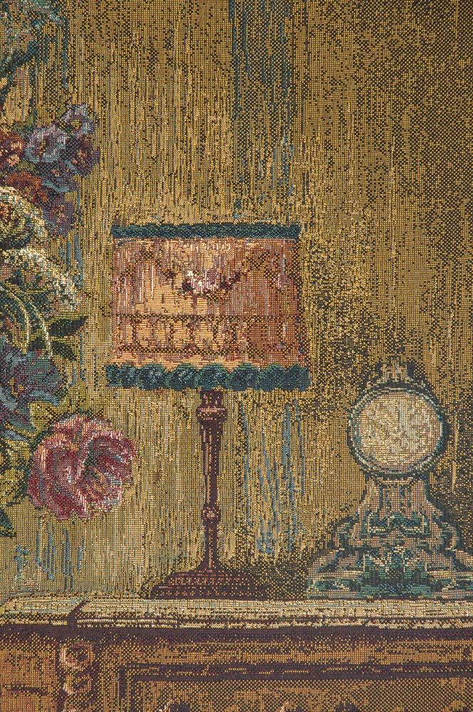 Charlotte Home Furnishings Italian Tapestry Wall Hanging 30x 26 in Floral Setting Wall Art Floral Tapestry for Bedroom Aesthetic Living Room and Home Decor European Soft Cotton Jacquard Woven