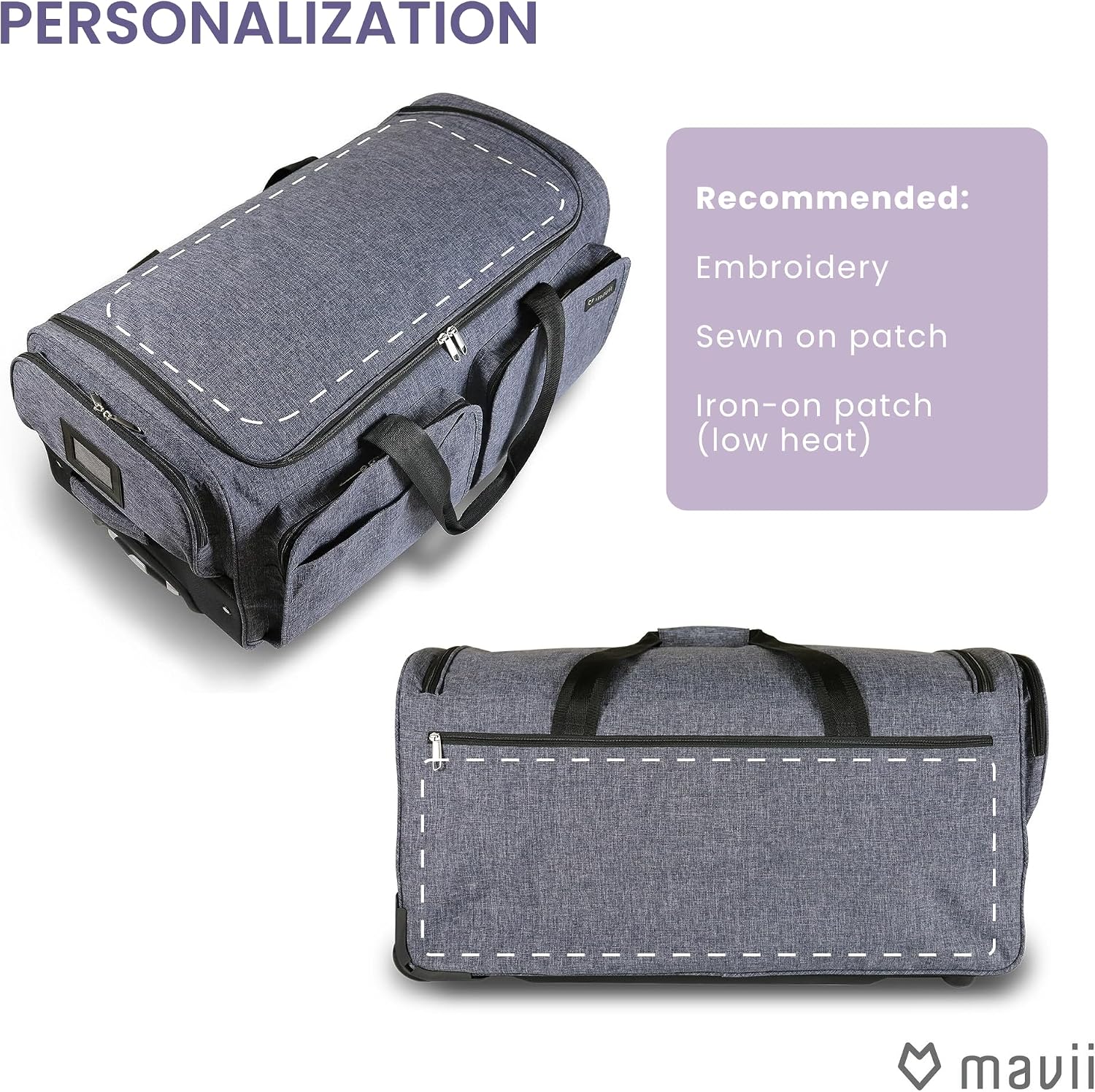 Mavii Dance Bag with Garment Rack - Wheeled 28 Inch Collapsible Travel Bag, Rolling Garment Rack Luggage, Gray