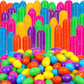 YEAHBEER 2000 Pcs Easter Eggs, 2.4' Assorted Bright Colors Plastic Easter Eggs for Easter Hunt, Basket Stuffers Fillers, Easter Themed Decorations, Theme Party Favor, Classroom Prize Supplies