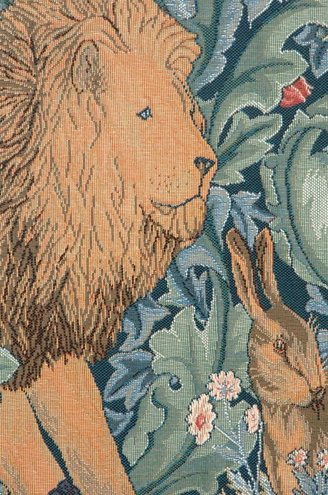 Charlotte Home Furnishings Inc French Boho Tapestry Wall Hanging 28 x 48 in, Lion Aesthetic Woven Wall Art decor for Living Room Home Decor, European Cotton Jacquard Woven