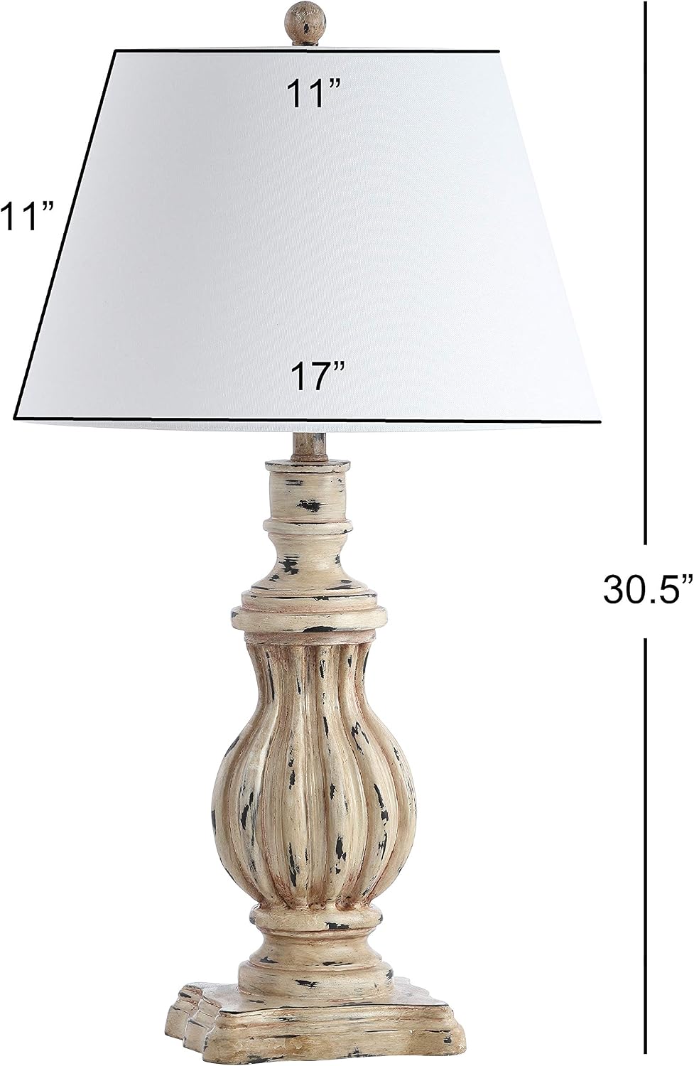 SAFAVIEH Lighting Collection Tanner Brown 31-inch Bedroom Living Room Home Office Desk Nightstand Table Lamp Set of 2 (LED Bulbs Included)