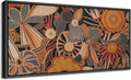 MUDECOR Extra Large Framed Canvas Print Wall Art Retro Botanical Abstraction Earth-Toned Vintage Floral Antique Retro Ready to Hang Painting for Living Room Bedroom Multi-Sizes - 60'x30'