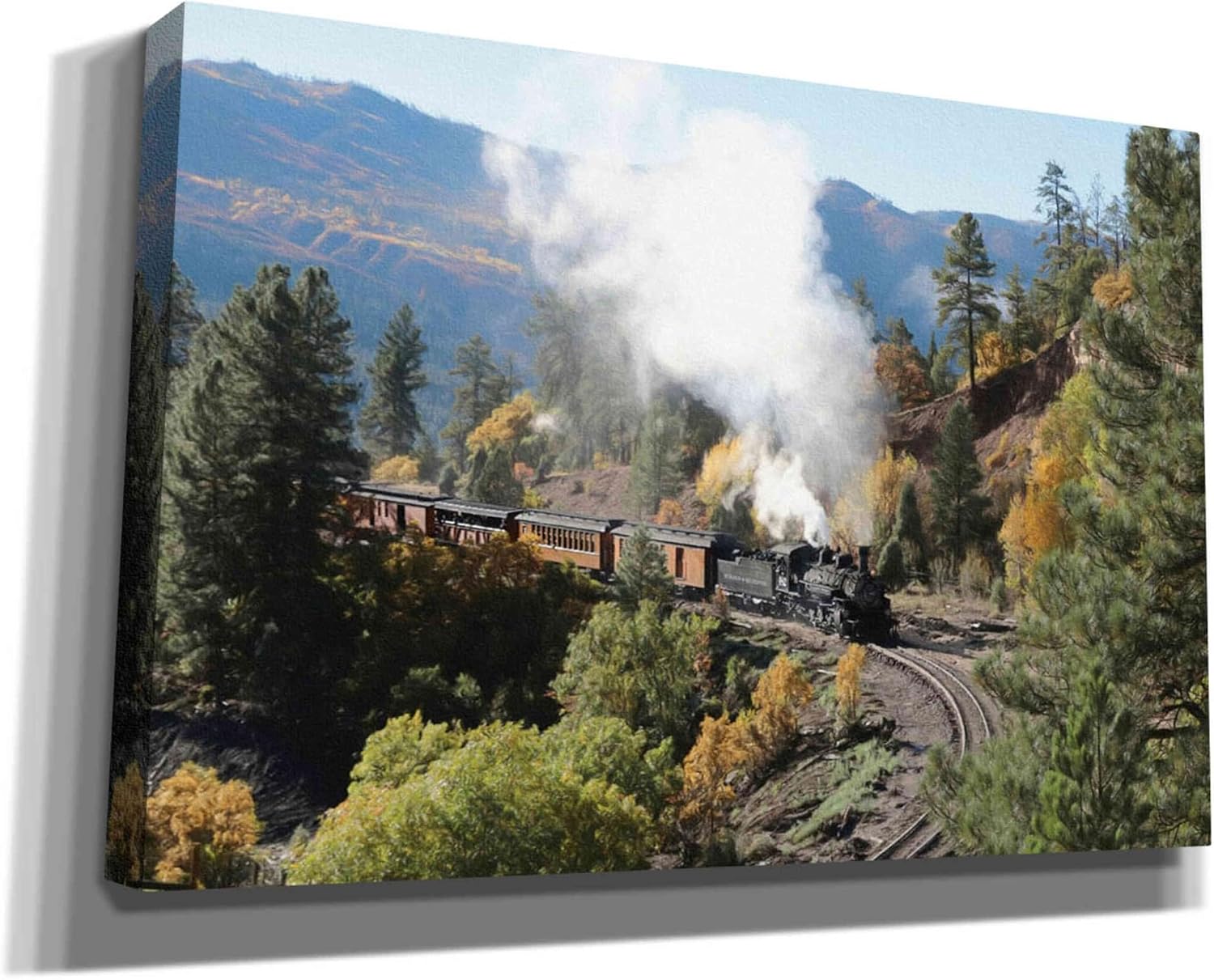 Epic Graffiti 'Durango Silverton Train IV' by Lori Deiter, Canvas Wall Art, 60'x40'