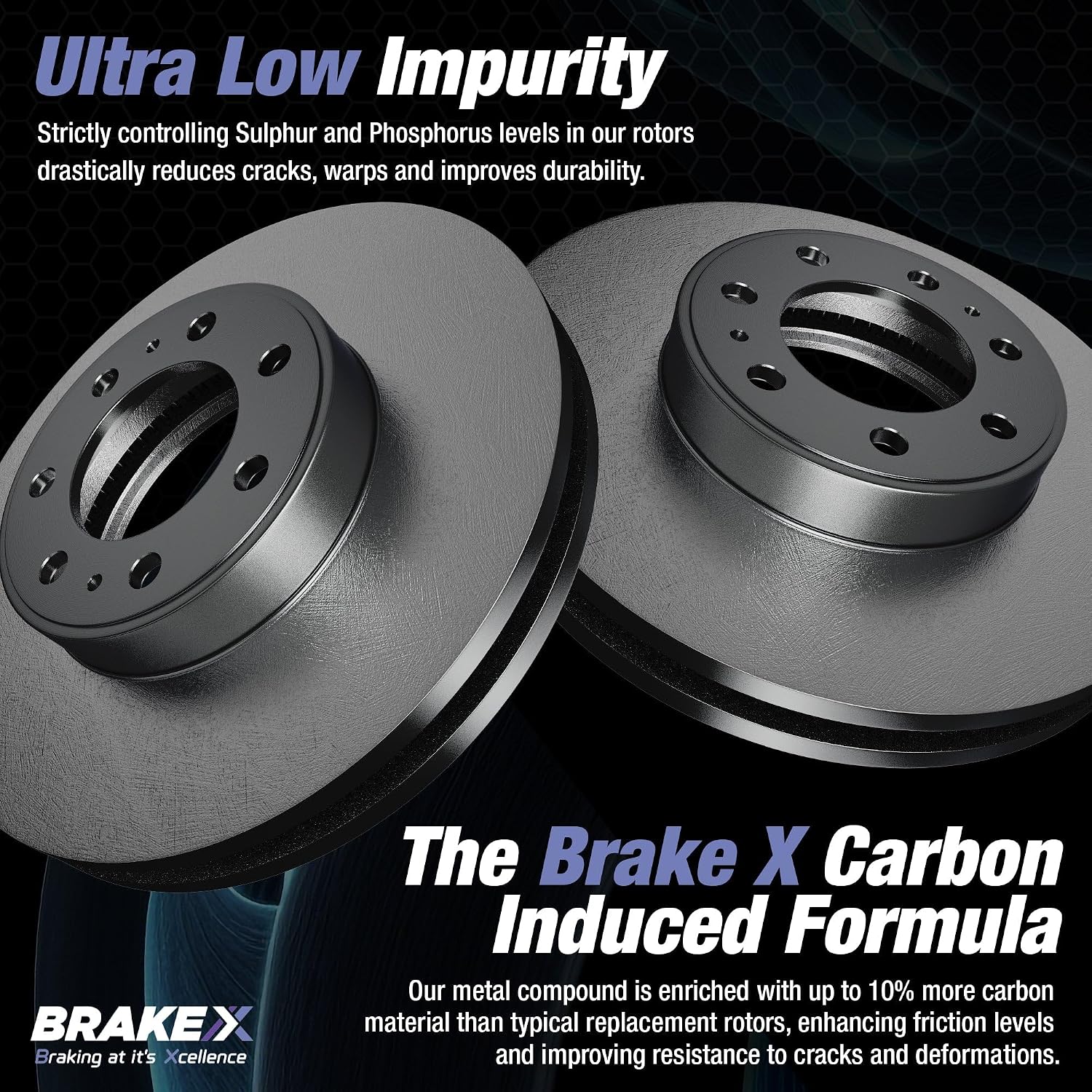 Brake X Rear Brake Pads and Rotors Kit with brake caliper compression tool replacement for 2006-2008 LINCOLN MARK LT | AEGIS GEOMET Coated Rotors and Alpha Ceramic Brake Pads