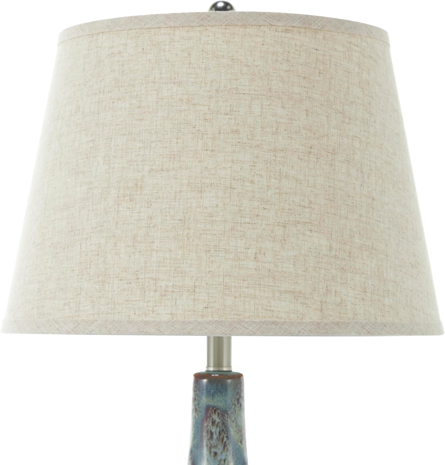 Deco 79 Ceramic Room Table Lamp Abstract Textured Accent Lamp with Drum Shade, set of 2 Lamp 8' x 8' x 32', Teal