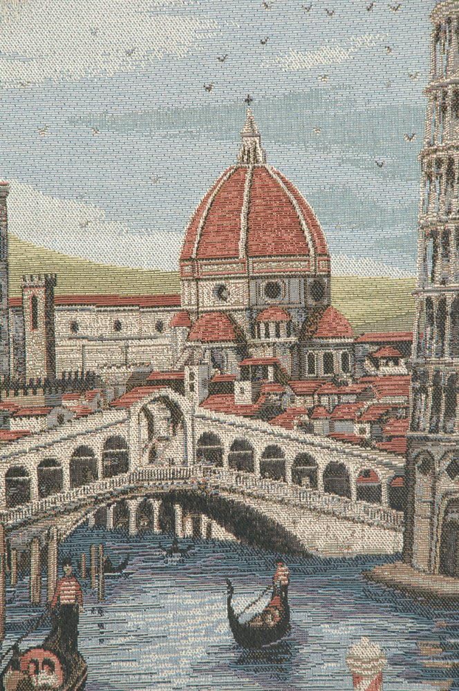 Charlotte Home Furnishings Italian Tapestry Wall Hanging 25 x 33 in Monuments Italy Wall Art Woven Boho Tapestry for Bedroom Aesthetic Living Room and Home Decor European Soft Cotton Jacquard Woven