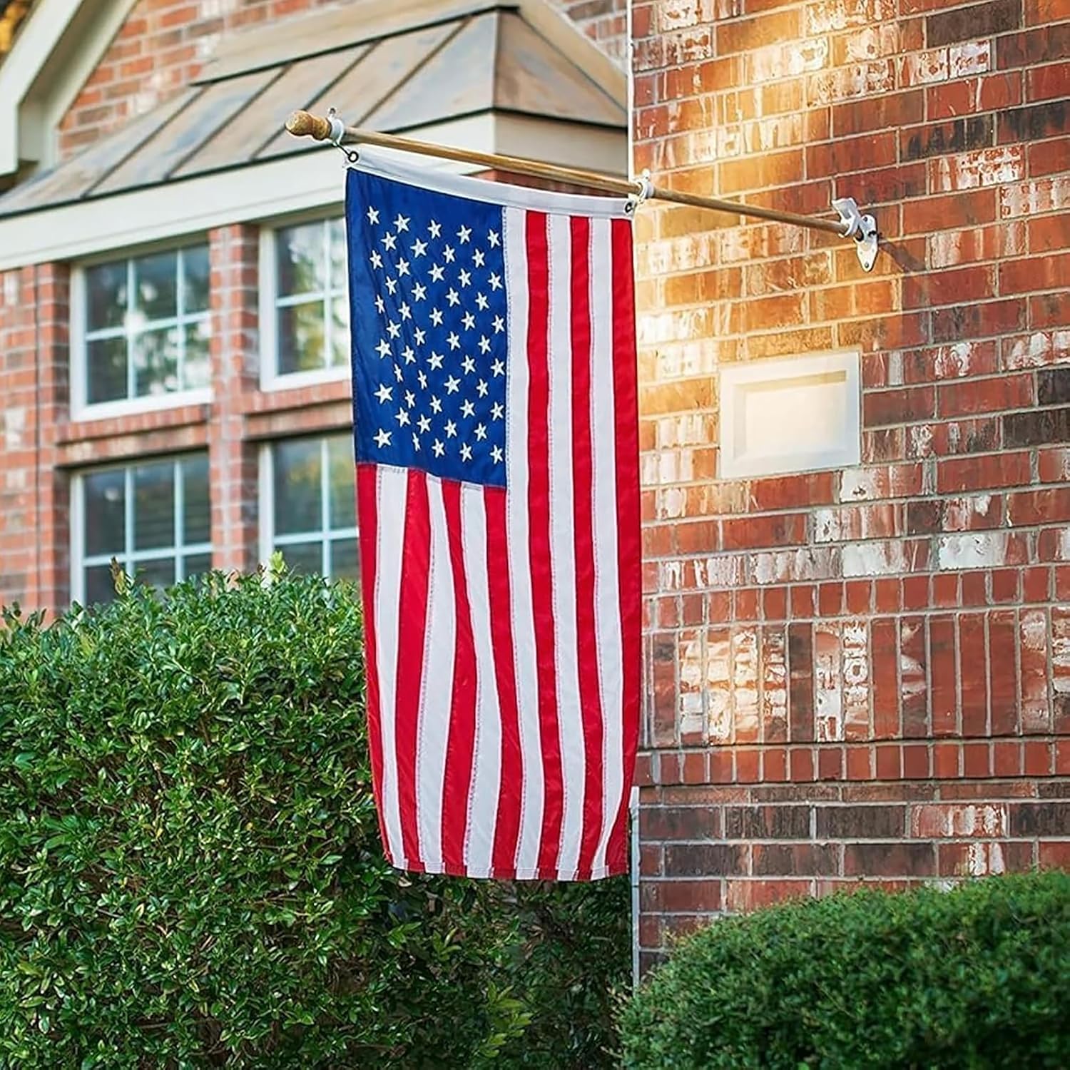 American Flag 10x15 Ft for Outside,Heavy Duty US Flag for High Wind Outdoor | Heavy Duty Nylon, Fade Resistant and Waterproof USA Flag with Embroidered Stars, Sewn Stripes, Brass Grommets