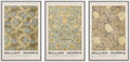 MUDECOR Framed Canvas Print Wall Art Set William Morris Floral Tapestry Pattern Nature Wilderness Wilderness Illustration Modern Art Decorative Realism Rustic Vintage for Bedroom - 24'x36'x3 White