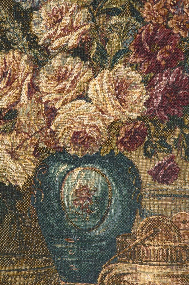 Charlotte Home Furnishings Italian Tapestry Wall Hanging 30x 26 in Floral Setting Wall Art Floral Tapestry for Bedroom Aesthetic Living Room and Home Decor European Soft Cotton Jacquard Woven