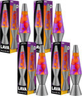 Lava® Lamp - 14.5' Purple Sunset - The Original Motion Light - Yellow Wax and Purple Liquid - Item #2635 (Amazon Exclusive),(Pack of 4)