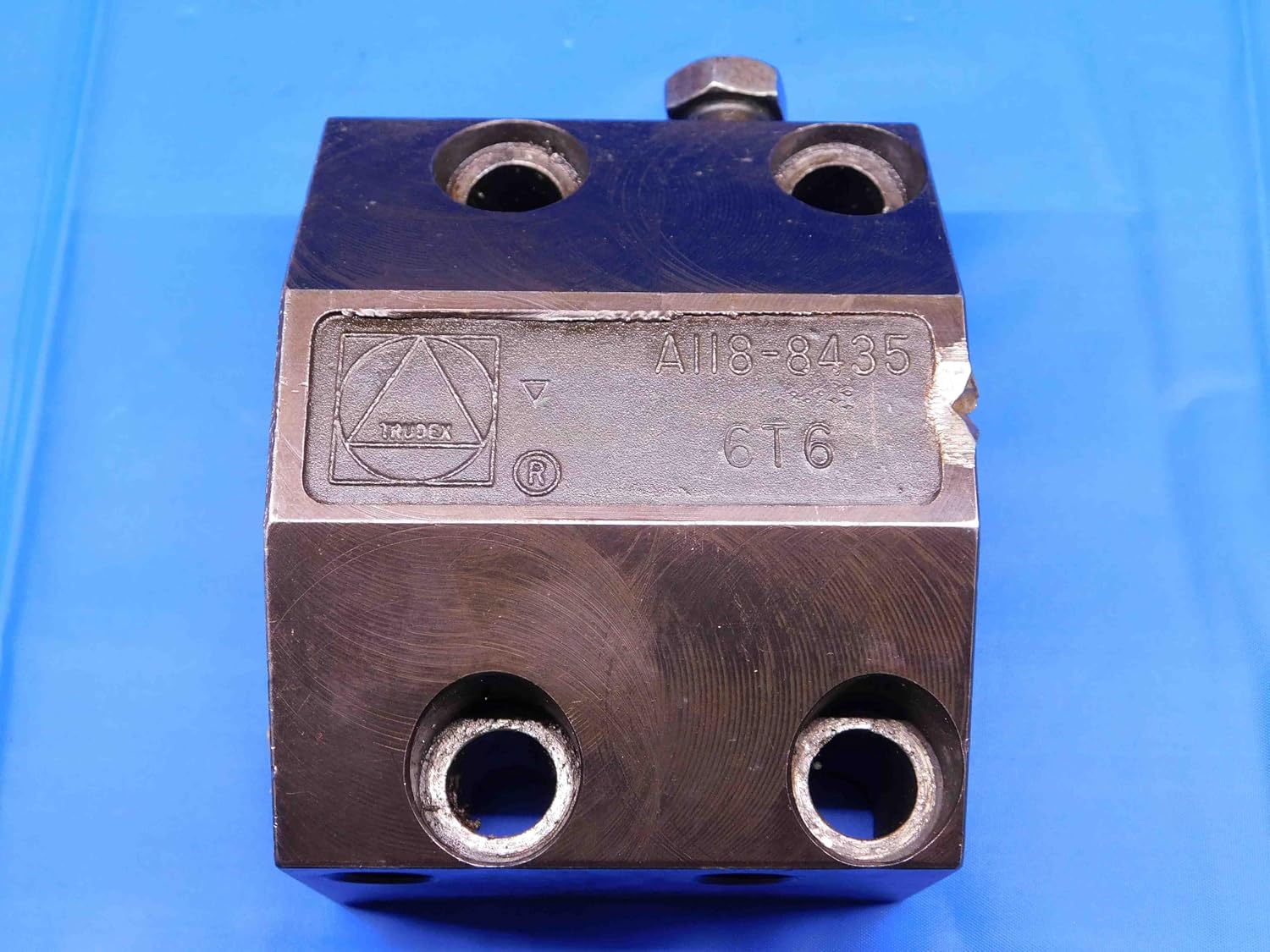 M & J Tooling LLC TRUDEX 1 1/2 ID Boring BAR Lathe Turret Tool Holder Block 45mmX80mm Bolt Pattern - BR5349BA4