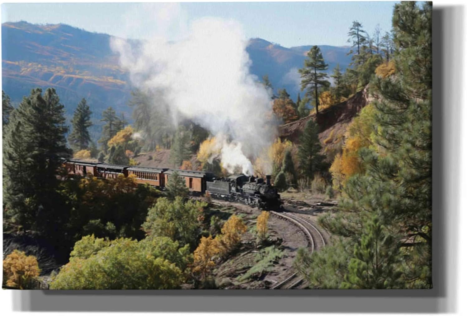 Epic Graffiti 'Durango Silverton Train IV' by Lori Deiter, Canvas Wall Art, 60'x40'