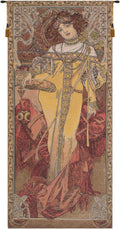 Charlotte Home Furnishings Inc - Mucha Autumn Belgian Premium Tapestry Wall Hanging | 60x26 in Viscose Polyester Blend Boho Vintage Woven Wall Tapestry for Home & Wall Art by Alphonse Mucha