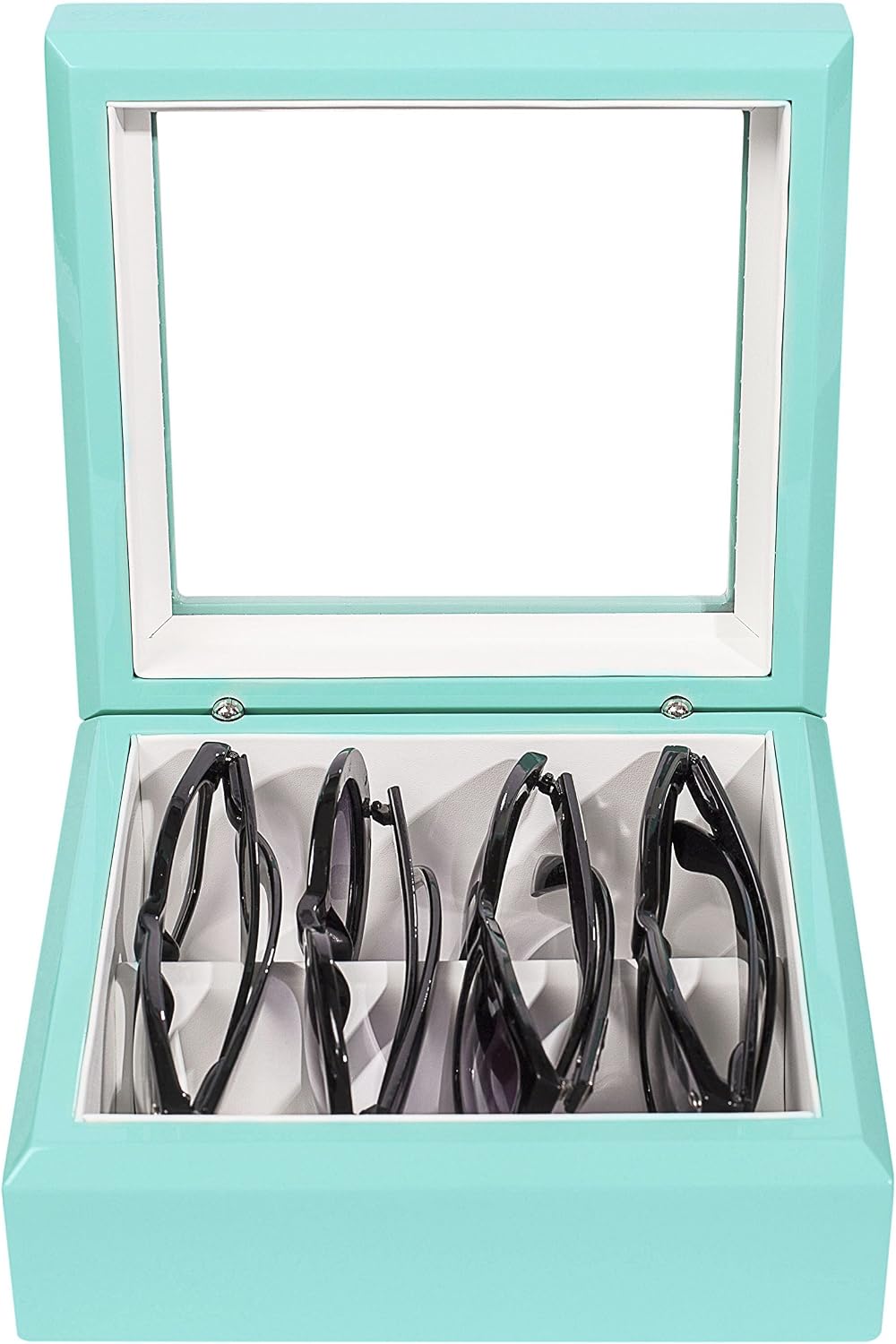 OYOBox Mini Luxury Eyewear Organizer, Wood Display Box for Glasses + Sunglasses