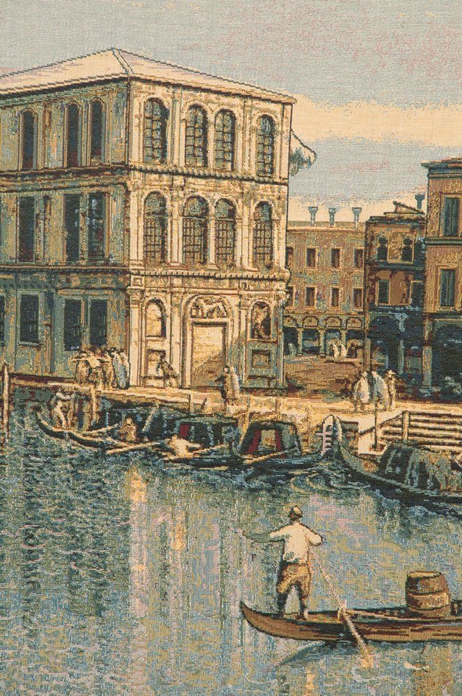Charlotte Home Furnishings Italian Tapestry Wall Hanging 24x 34 in The Rialto Bridge Grand Canal Wall Art Woven Tapestry for Bedroom Living Room and Home Decor European Soft Cotton Jacquard Woven
