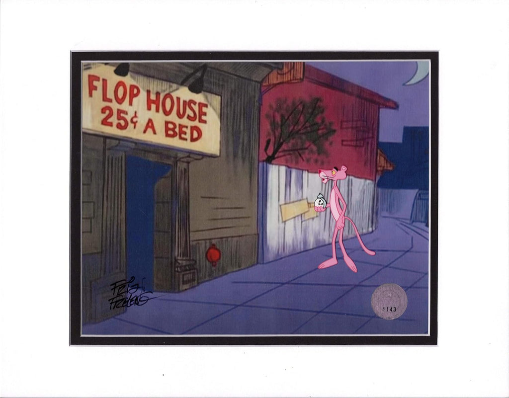 PP Pink-lined Friz Freleng SIGNED Production Animation Cel 1975 DePatie Freleng pw