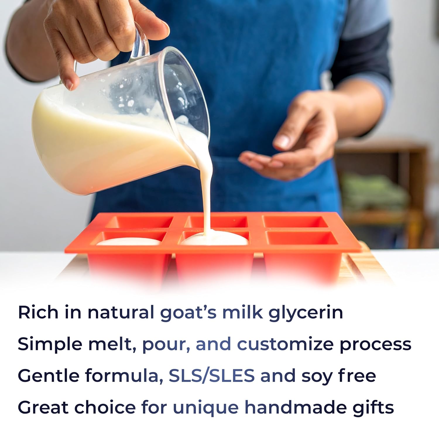 velona 25 LB - GOATS MILK Soap Base | Wholesale & Bulk | SLS/SLES free | Melt and Pour | Natural Bars For The Best Result for Soap-making