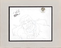 Justice League Aquaman Signed by Bruce Timm Production Animation Cel Drawing from WB 280