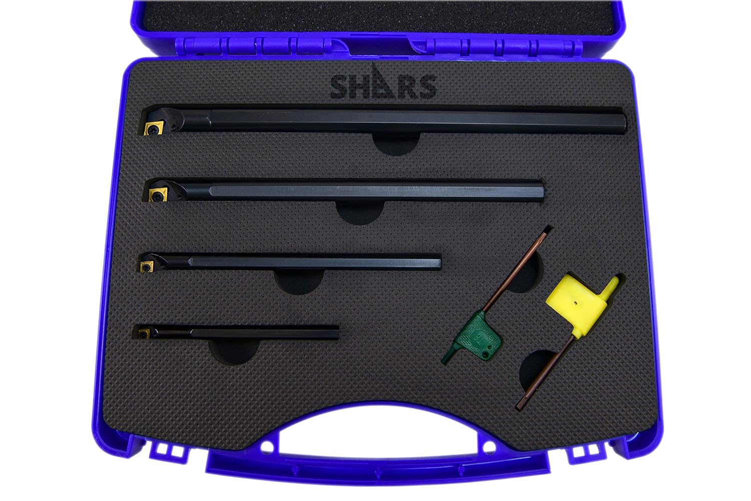 Shars 5/16', 3/8', 1/2', 5/8' SCLCR Coolant Thru Indexable Boring Bar Set (14 Pcs) 404-2420 M]