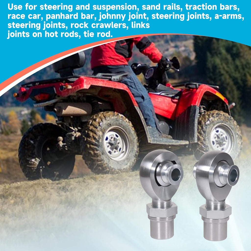 1.25' Heim Joints Rod End Kit Thread 1 1/4' Chromoly Heim Joints Suspension Kit Right and Left Hand Traction Bars Steering Kit with Round Tube Adapter Misalignment Spacer Jam Nuts (2 set-1.25 inch)