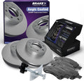 Brake X Rear Brake Pads and Rotors Kit with brake caliper compression tool replacement for 2006-2008 LINCOLN MARK LT | AEGIS GEOMET Coated Rotors and Alpha Ceramic Brake Pads