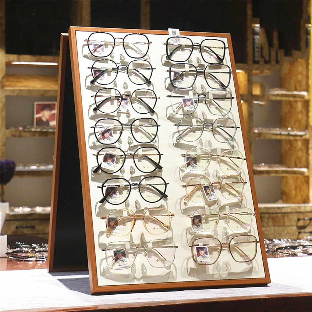 Eyeglass Displays 12/16/18 Piece Sunglass Eyewear Eye Wear Display Tray Case Stand Sunglasses Storage Organizer Eyeglasses Display Case Eyewear Storage Display Risers(B)