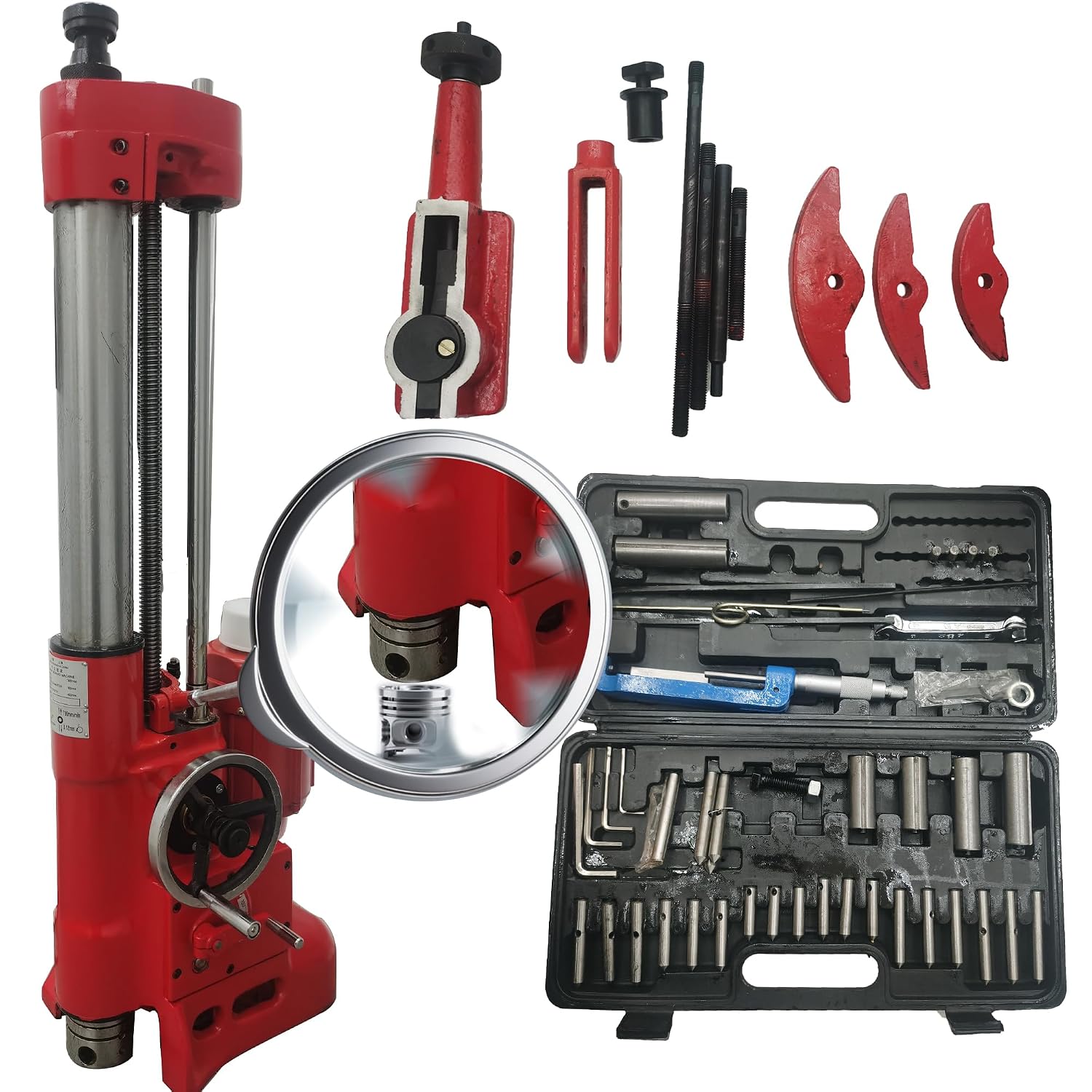 T8016A Cylinder Boring Machine for Automotive & Motorcycle Engines 220V Single-Phase High Precision Engine Cylinder Repair Machine with 80-165mm Boring Range with Heavy Duty Cutting Capacity