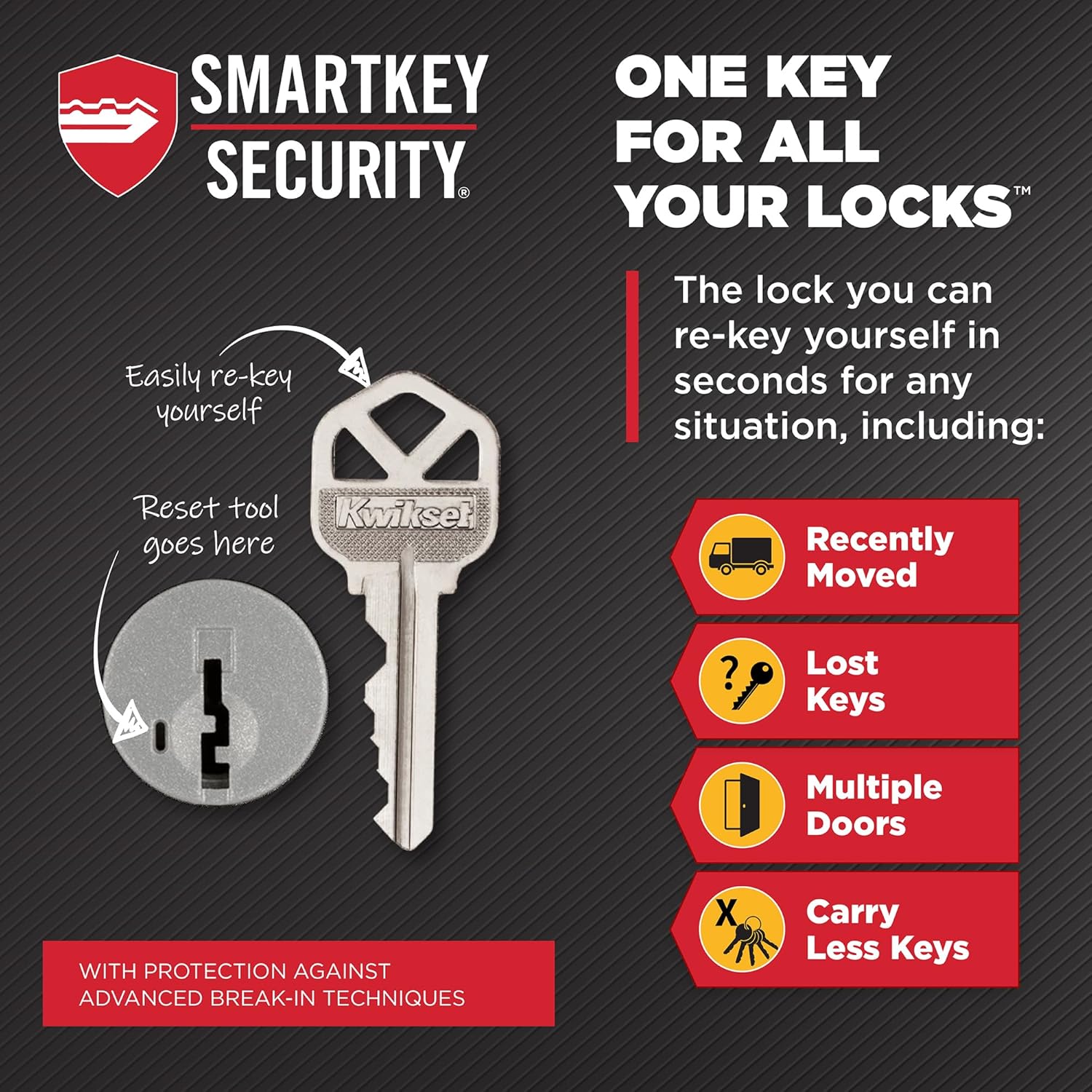 Kwikset Montara Front Door Lock Handle and Deadbolt Set, Entry Handleset Exterior with Interior Doorknob, Satin Nickel, Pick Resistant SmartKey Rekey Deadbolt Security, with Microban Protection