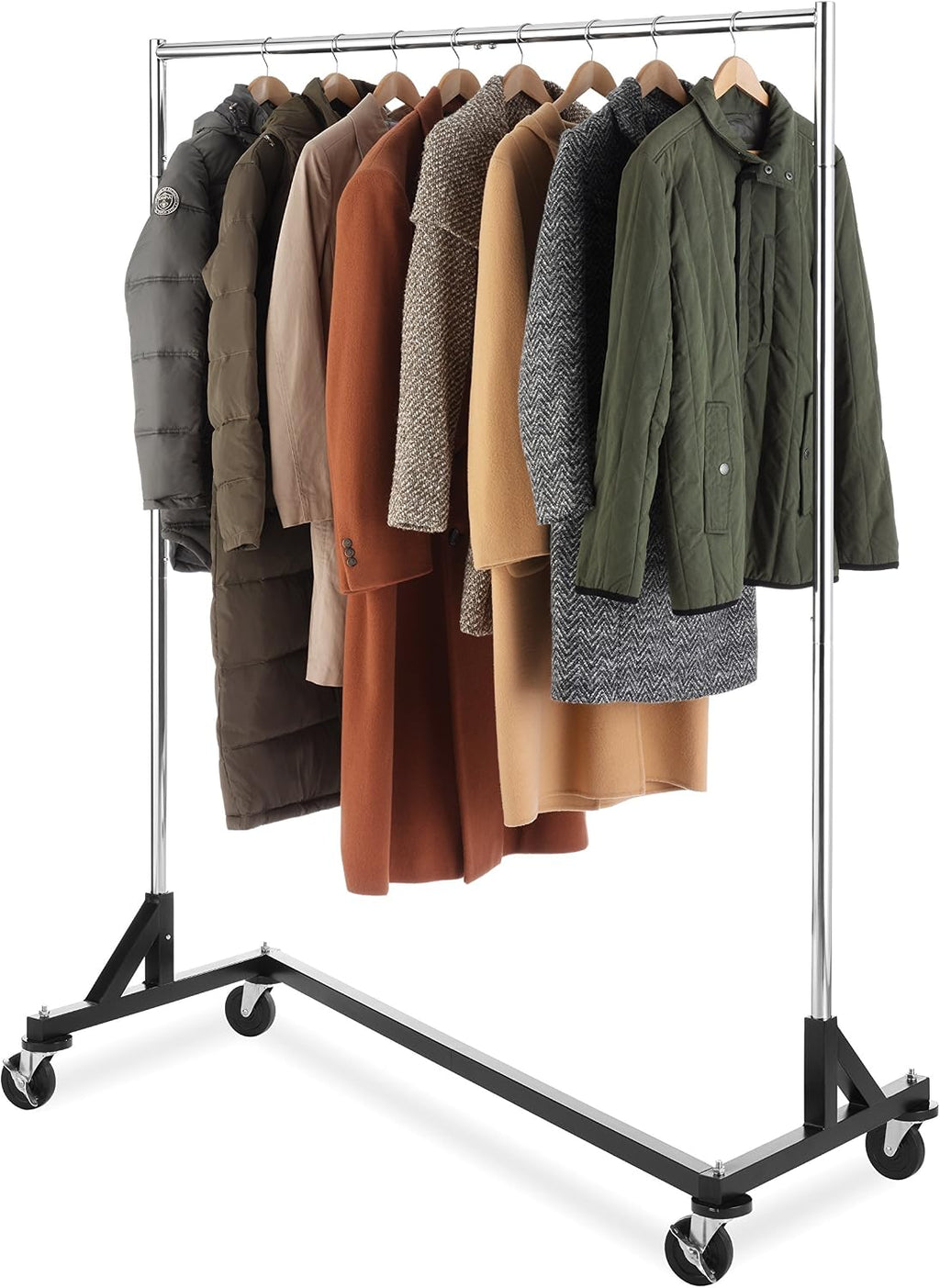 Whitmor Commercial Garment Z-Rack - Silver / Black