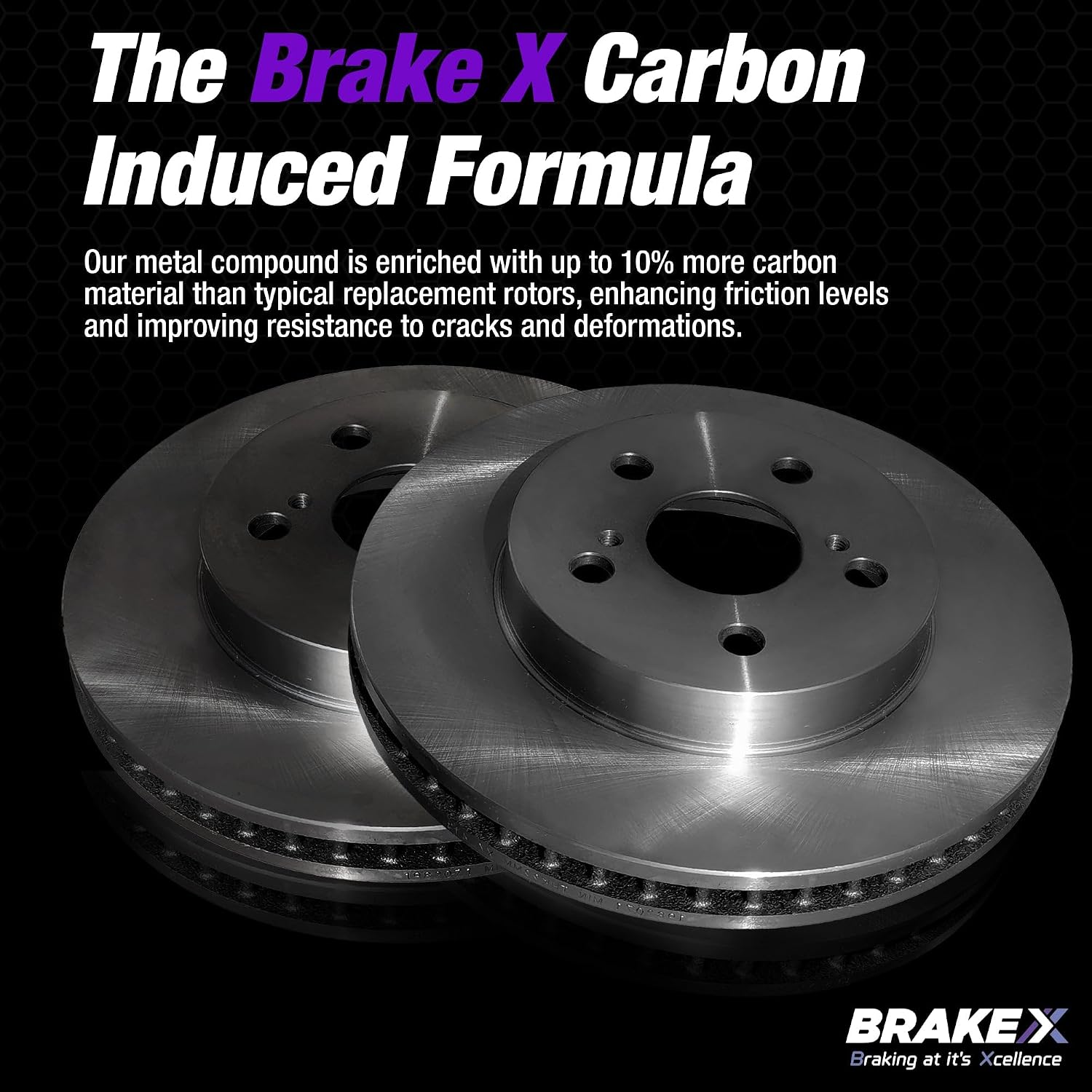 Brake X Rear Brake Pads and Rotors Kit with brake caliper compression tool replacement for 2006-2008 LINCOLN MARK LT | NYX OE+ Rotors and Alpha Ceramic Brake Pads