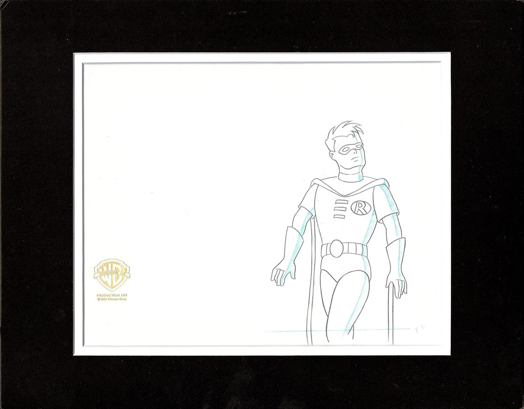 Batman the Animated Series Robin Production Animation Cel Drawing Warner Brothers DC 1992 Christmas With The Joker
