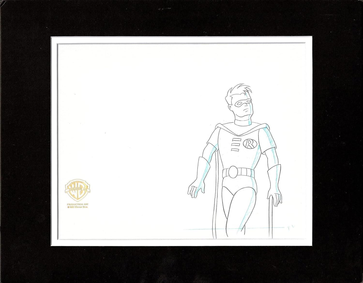 Batman the Animated Series Robin Production Animation Cel Drawing Warner Brothers DC 1992 Christmas With The Joker