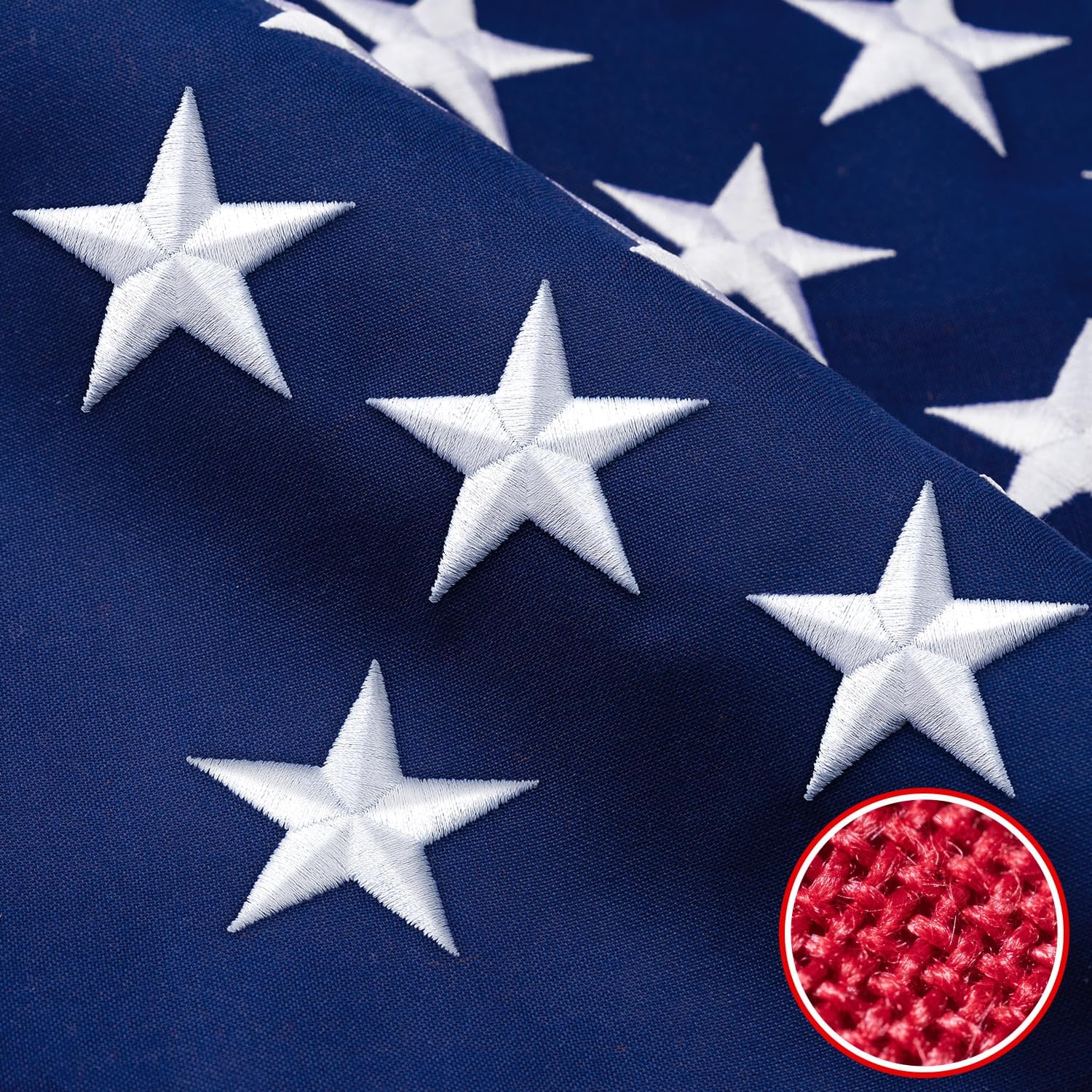American Flag 10x15 FT TearProof Series, Heavy Duty Tough Spun Polyester USA Flags High Wind for Outside Outdoor with Durable Embroidered Stars Sewn Stripes 5 Brass Grommets