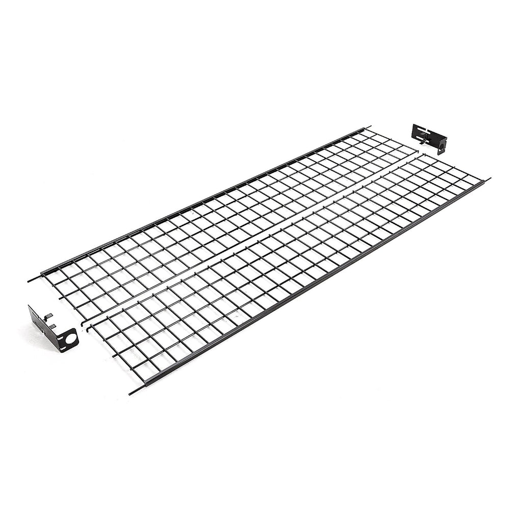 Only Garment Racks OG-RZK8SLFB Z Rack Base Shelf - Heavy Duty Two Piece Design Base Shelf for Z Racks - Black