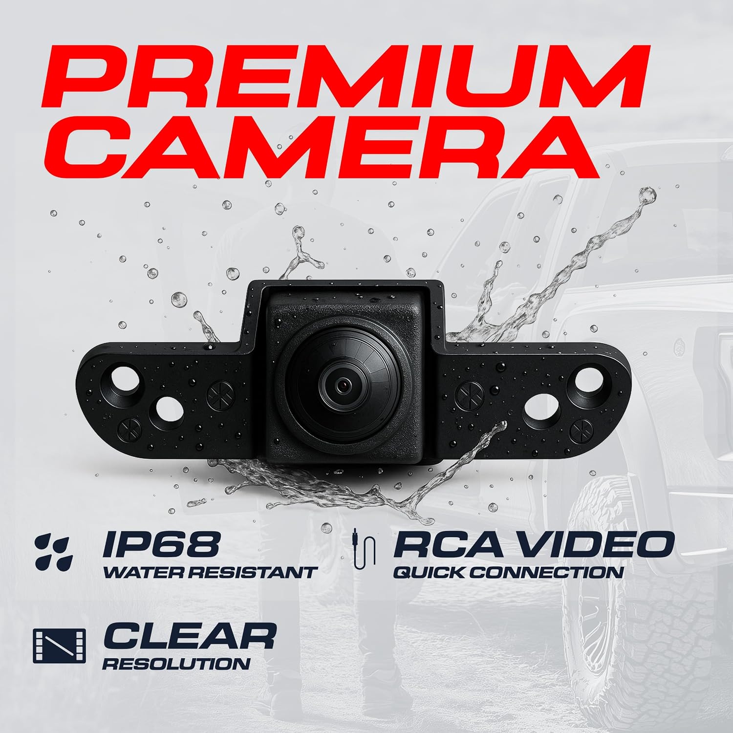 Master Tailgaters Black Metal Tailgate Handle with Backup Camera Replacement for Toyota Tundra (2000-2006) | IP68 Waterproof | Parking Grid Lines Available | Easy to Install