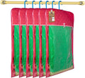 atorakushon Satin Hanging Saree Cover Wardrobe Cloth organizer for Storage Rack Garment Storage Bags Pack of 24 Pcs Pink