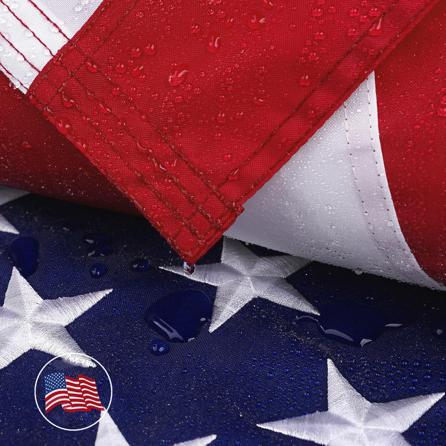 American Flag 10x15 Ft for Outside,Heavy Duty US Flag for High Wind Outdoor | Heavy Duty Nylon, Fade Resistant and Waterproof USA Flag with Embroidered Stars, Sewn Stripes, Brass Grommets