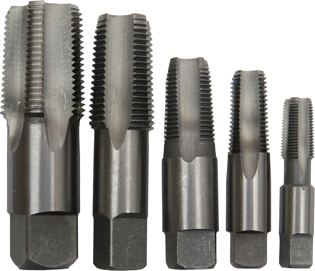 RIDGID Pipe Extractor Set (35685) + Drill America NPT Pipe Tap Set (POUCSNPT5)