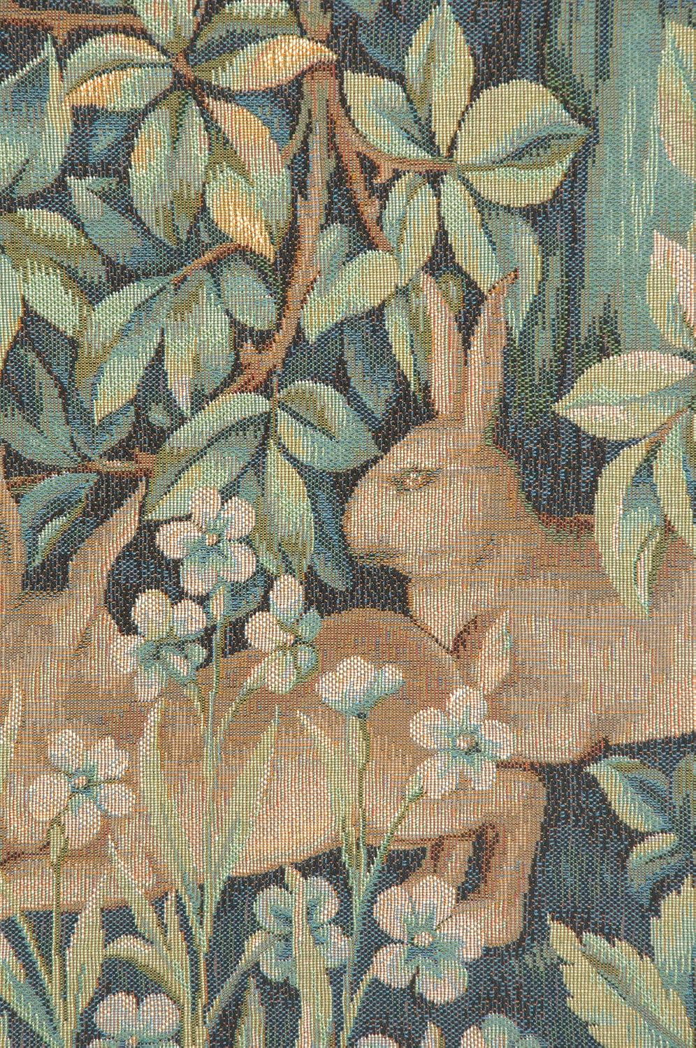 Charlotte Home Furnishings Inc French Boho Tapestry Wall Hanging 20 x 34 in, Hare and Pheasant Aesthetic Woven Wall Art decor for Living Room Home Decor, European Cotton Jacquard Woven