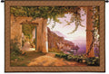 Amalfi Dia Cappuccini by Carl Frederik Aagaard | Woven Tapestry Wall Art Hanging | Sunset Coastline View | 100% Cotton USA Size 52x37