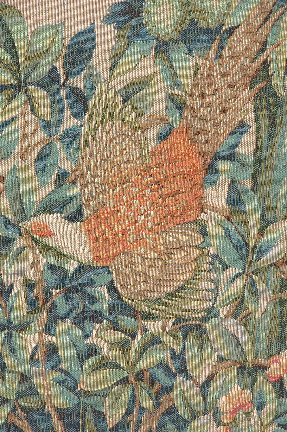 Charlotte Home Furnishings Inc French 46 x 28 in, Pheasant and Doe Medieval Tapestry Wall hanging Boho decor for Living Room Home Decor, European Cotton Jacquard Woven