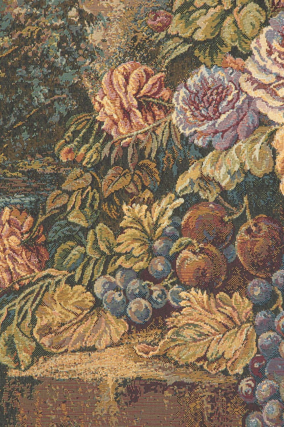 Charlotte Home Furnishings Italian Tapestry Wall Hanging 26x 40 in Bouquet with Grapes Wall Art Floral Tapestry for Bedroom Aesthetic Living Room and Home Decor European Soft Cotton Jacquard Woven