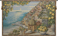 Charlotte Home Furnishings Italian Tapestry Wall Hanging 36x 53 in Amalfi Coast Wall Art Woven Boho Tapestry for Bedroom Aesthetic Living Room and Home Decor European Soft Cotton Jacquard Woven