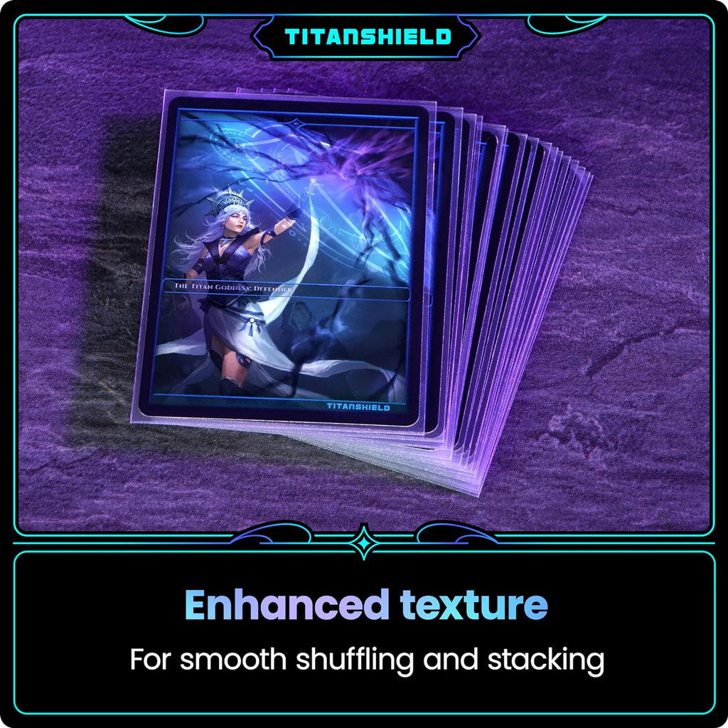 TitanShield Premium Card Sleeves | Compatible with Pokemon, One Piece, Lorcana, Flesh & Blood, & Magic The Gathering MTG | (150 Sleeves - Standard) (30, Clear, Standard | 66x91mm)