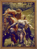 La Belle Dame sans Merci by Frank Dicksee | Woven Tapestry Wall Art Hanging | Victorian John Keats Poem Depiction | 100% Cotton USA Size 40x31