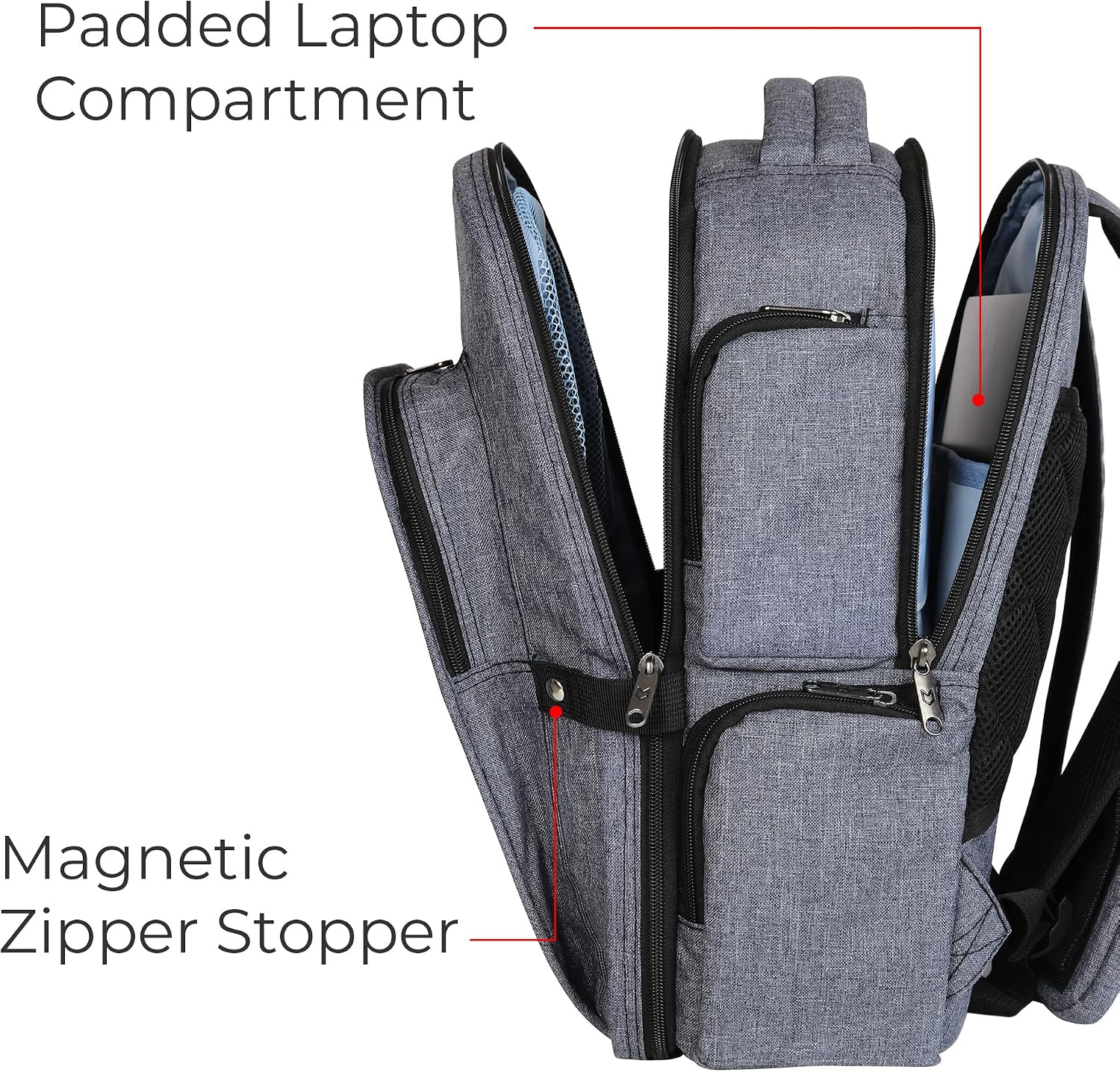 Mavii™ SIGNATURE 2-pc Set - Wheeled 28 Inch Collapsible Garment Rack Duffel + 'The Convention Backpack - 17 Inch Suitcase-style Dance Backpack, Versatile Travel Gear Set, Heathered Gray