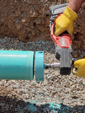8 inch Bevel Pro PVC Pipe Beveling Tool for SDR 35 or 26 Sewer Pipes Eliminates Hand Filing for Quick Easy and Safer Bevels ADP161 Adapter Required for use with Drills orHole Hogs
