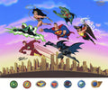 Power of Seven Hand-Painted Limited Edition Animation Cel Signed by Bruce Timm WB Edition of 500